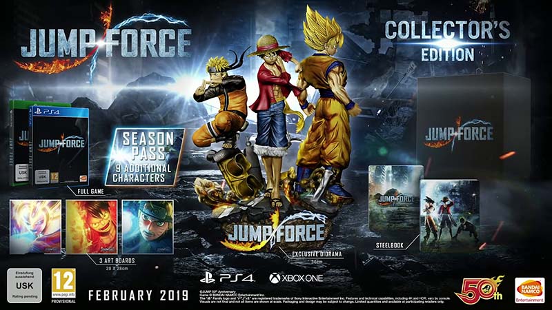 Jump Force se estrena en febrero 2019 con edición especial!