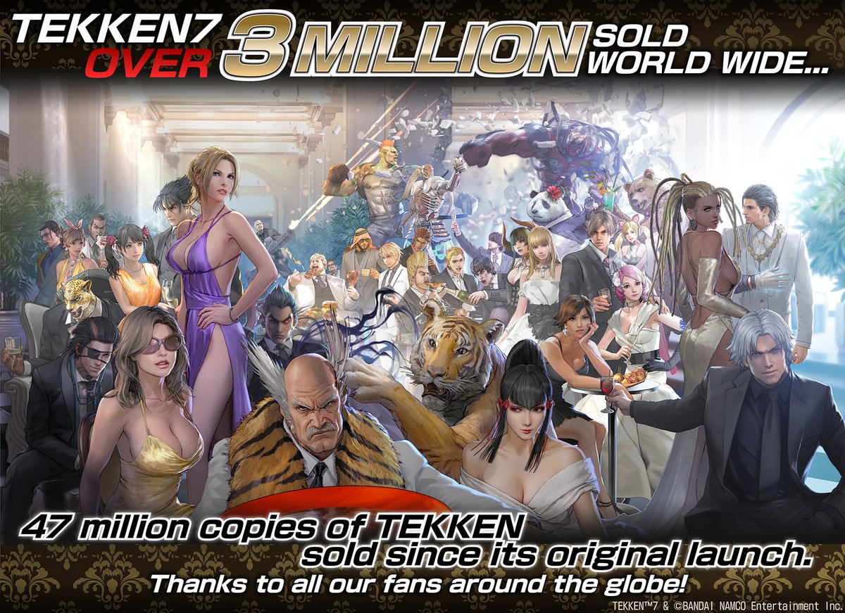 Tekken 7 vende más de 3 millones de juegos en todo el mundo