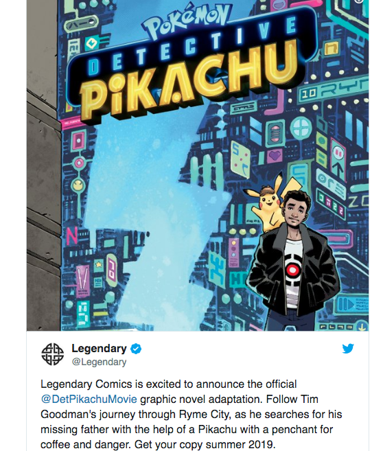 Legendary presenta el cómic oficial de la película Detective Pikachu