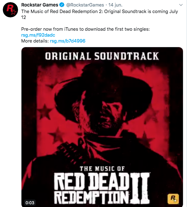 Banda sonora de Red Dead Redemption 2 se estrena el 12 de julio