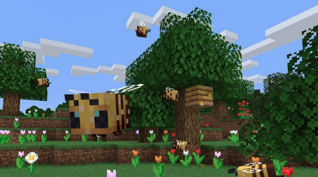 Abejas y su miel llegan a Minecraft para polinizar todo