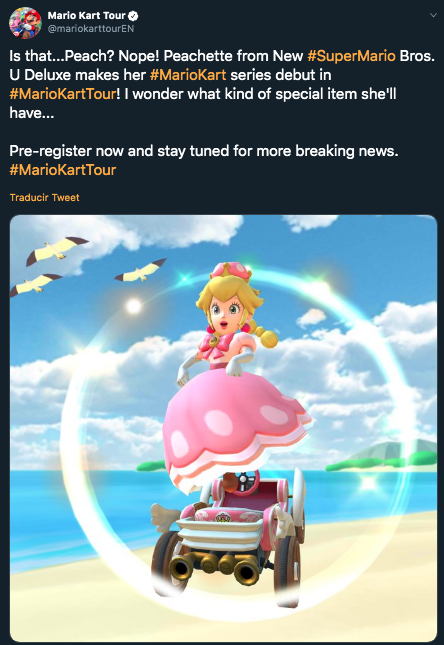 Peachette estará disponibles en el juego móvil Mario Kart Tour