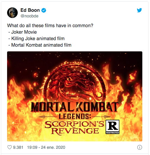 Película de Mortal Kombat será exclusiva para adultos
