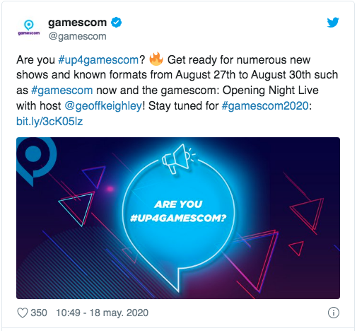 Gamescom 2020 anuncia fechas de su próximo evento digital!