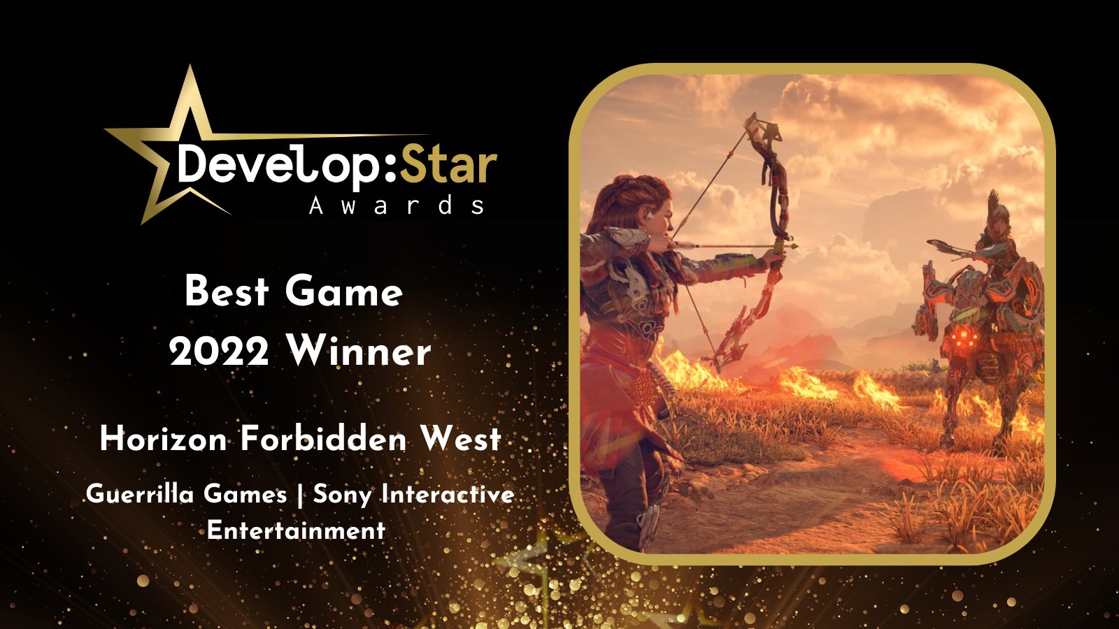 Horizon Forbidden West obtiene el premio a Mejor Juego del Año en los Develop Stars Awards 2022